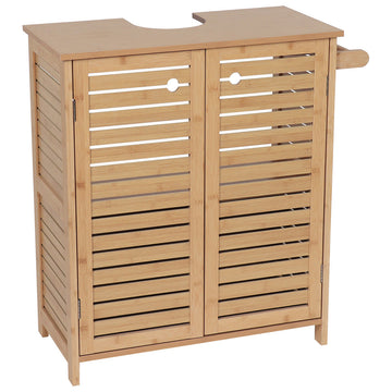 Cabinet De Chiuvetă Din Bambus/MDF Cu Efect De Bambus - Trinidad prezentat într-un decor modern marca Ramos