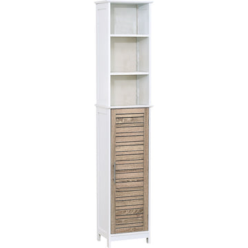 Coloană depozitare MDF cu 1 ușă și rafturi - Stockholm prezentat într-un decor modern marca Ramos