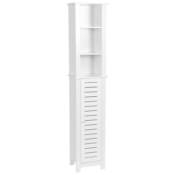 Coloană De Depozitare Din MDF Cu 1 Ușă + 3 Rafturi - Santorin prezentat într-un decor modern marca Ramos