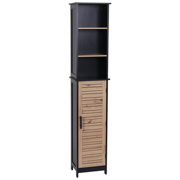 Coloană De Depozitare Din MDF Cu 1 Ușă + 3 Rafturi - Bergen prezentat într-un decor modern marca Ramos