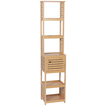 Coloană De Depozitare Din Bambus/MDF Cu 1 Ușă - Trinidad prezentat într-un decor modern marca Ramos