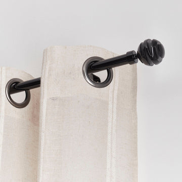 Galerie Extensibilă Negru Lucios 120–210 cm – Model Villalouise - ramosdecor
