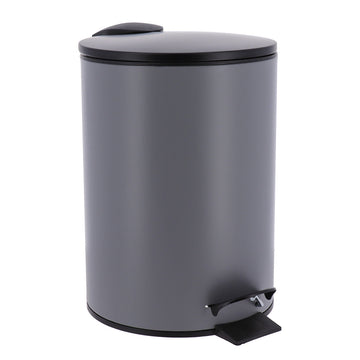 Coș De Gunoi Metalic Cu Închidere Lentă 3L - Gri/Negru - ramosdecor