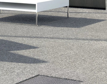 Mochetă Modulară Autoadezivă Cloud MO 25x100 cm prezentat într-un decor modern marca Ramos