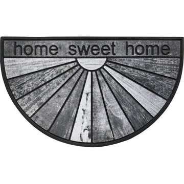 Preș Intrare Half-Moon 45X75CM Cauciuc - Home Sweet Home Gris - ramosdecor