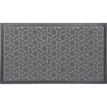 Preș Intrare Cubique 43X75CM Poliester/Cauciuc - Gri Închis - ramosdecor