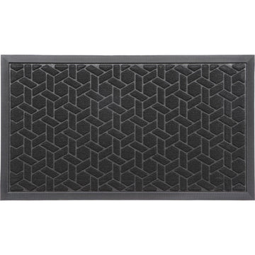 Preș Intrare Cubique 43X75CM Poliester/Cauciuc - Negru - ramosdecor