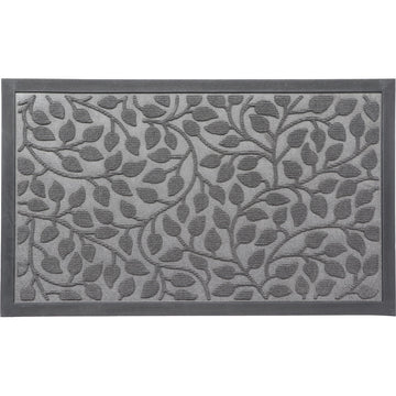 Preș Intrare Feuillage 45X75CM Poliester/Cauciuc - Gri Închis - ramosdecor