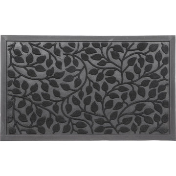 Preș Intrare Feuillage 45X75CM Poliester/Cauciuc - Negru - ramosdecor