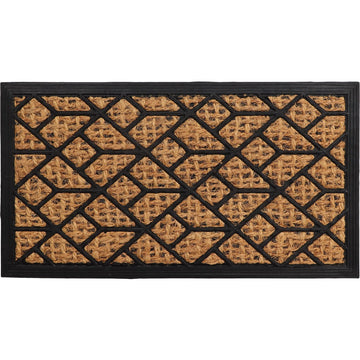 Preș Intrare Împletit 33X60CM Coco/Cauciuc - Squares - ramosdecor