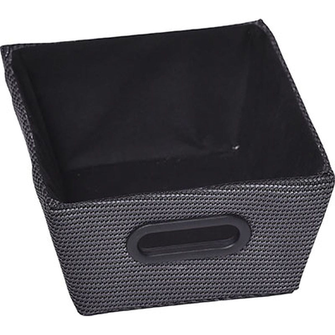 Coș Depozitare Din Poliester 20,5x26x10,5 Cm - Negru - ramosdecor