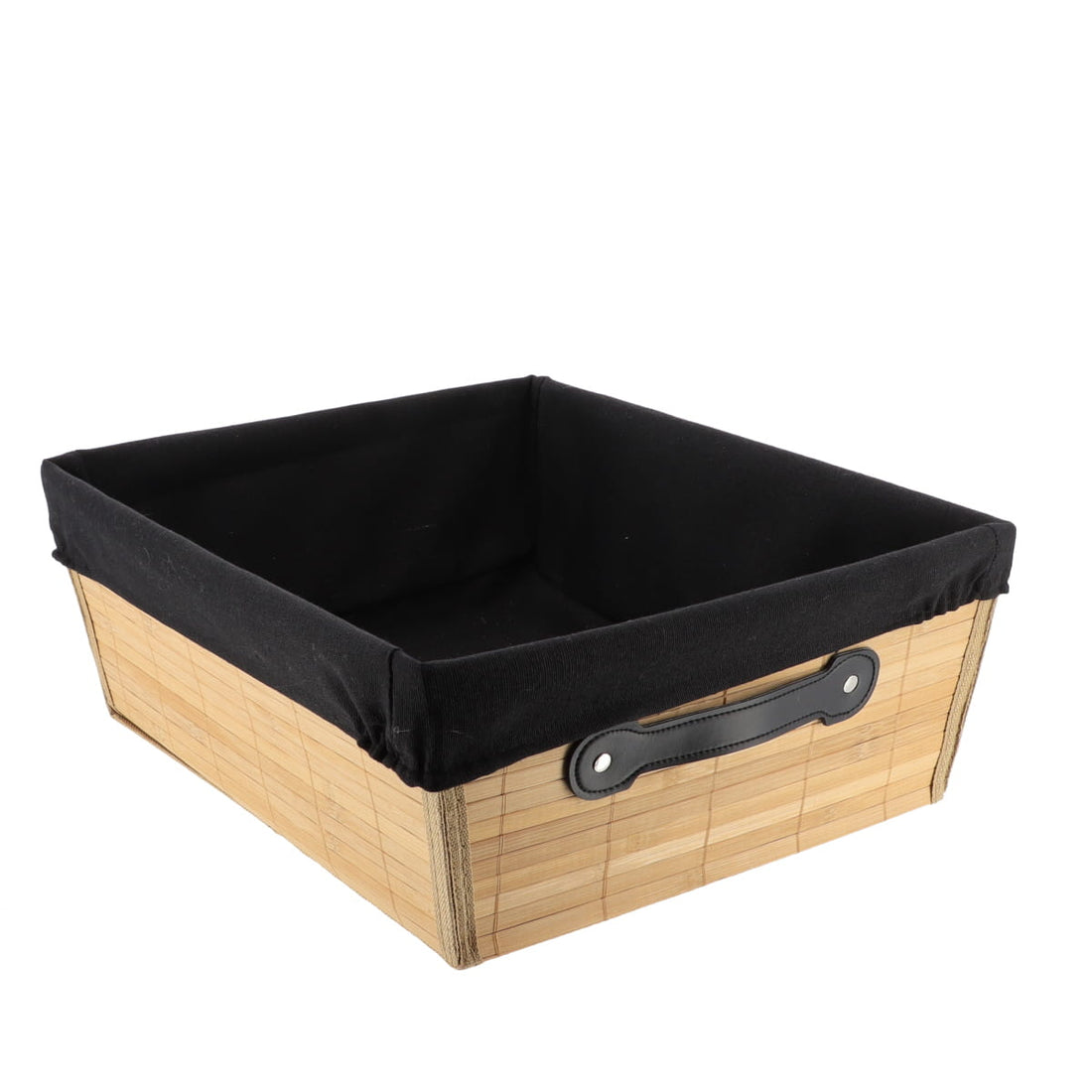 Coș Depozitare Bambus 32,5x40x15 cm - Bambus/Negru - ramosdecor