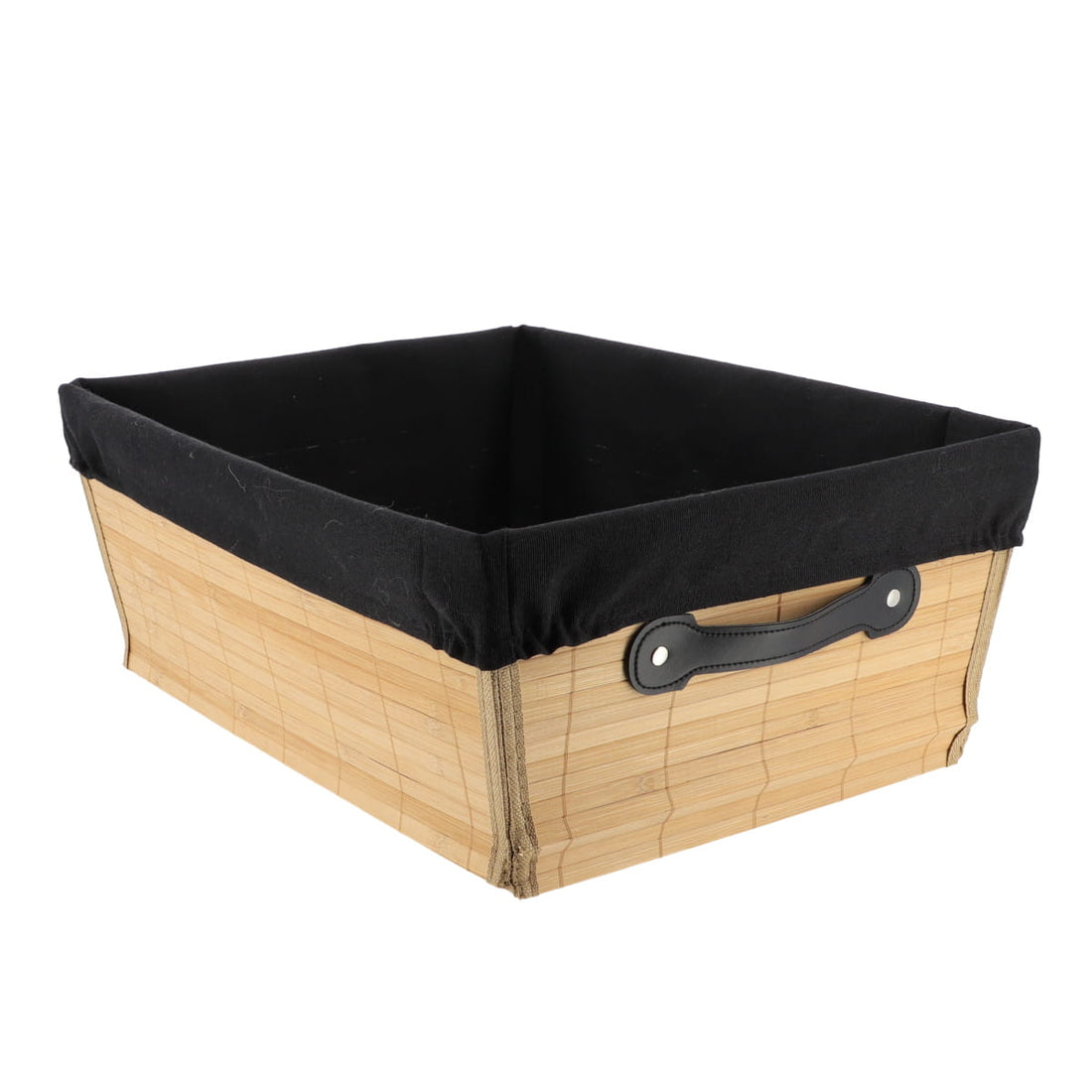 Coș Depozitare Bambus 32,5x45x18 cm - Bambus/Negru - ramosdecor