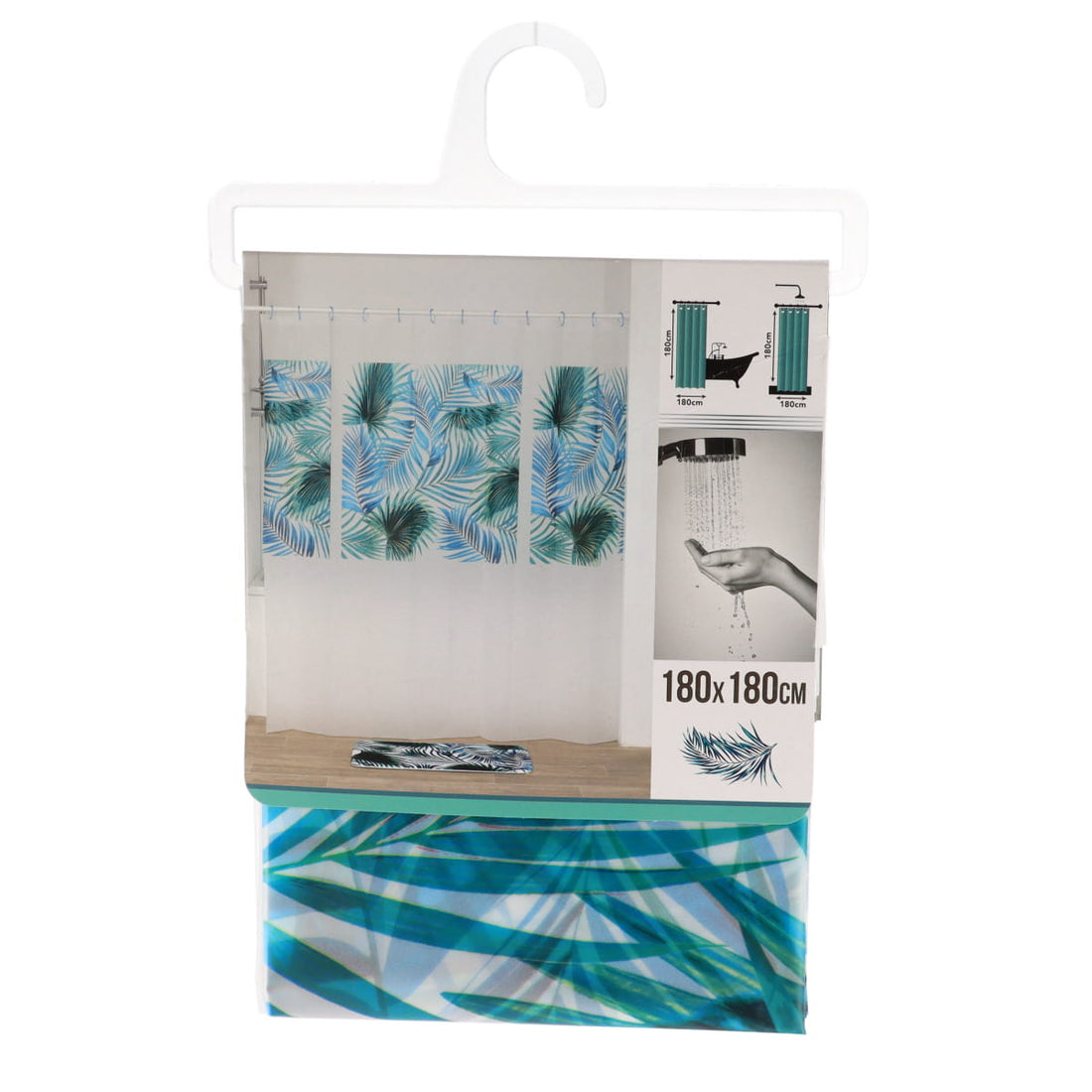 Perdea De Duș PEVA 180X180 Cm - Tropicale - ramosdecor