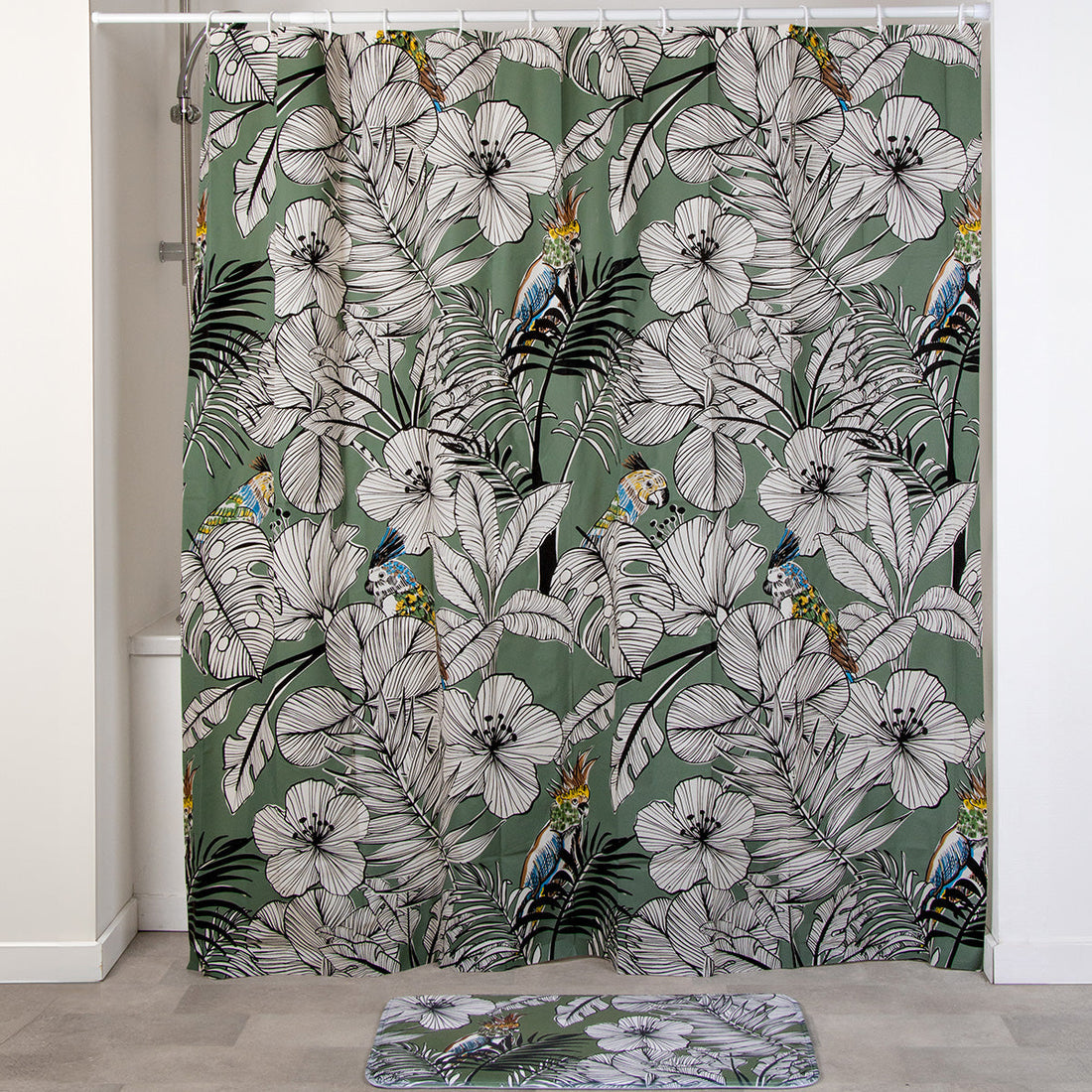 Perdea Duș EVA PE 180X200 CM - Khaki Jungle Fever - ramosdecor