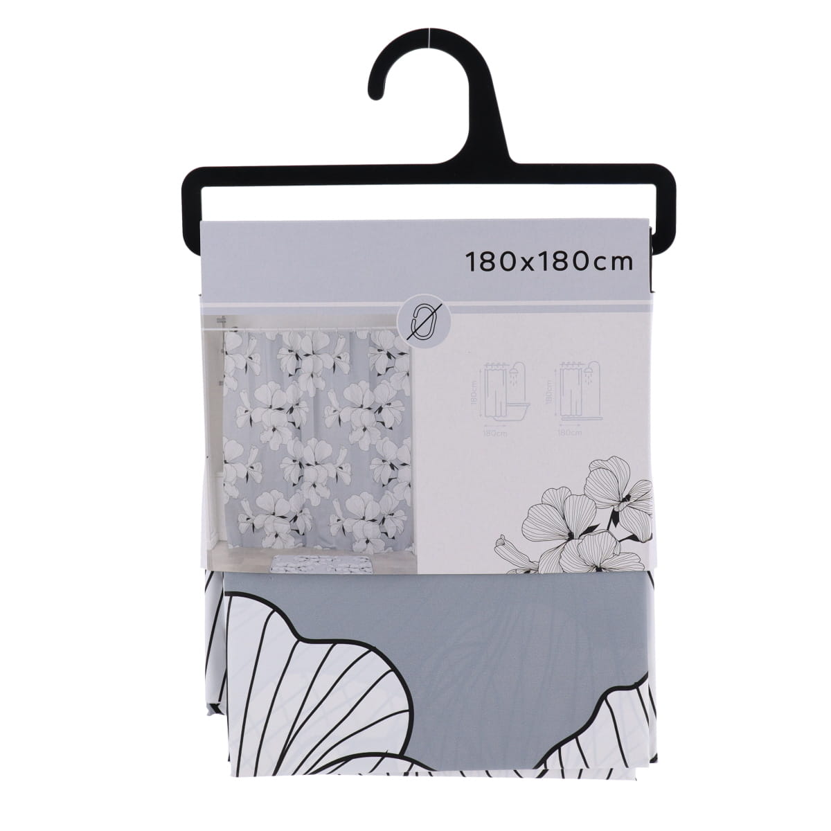 Perdea De Duș EVA PE 180X200 CM - Grey Ecrin - ramosdecor