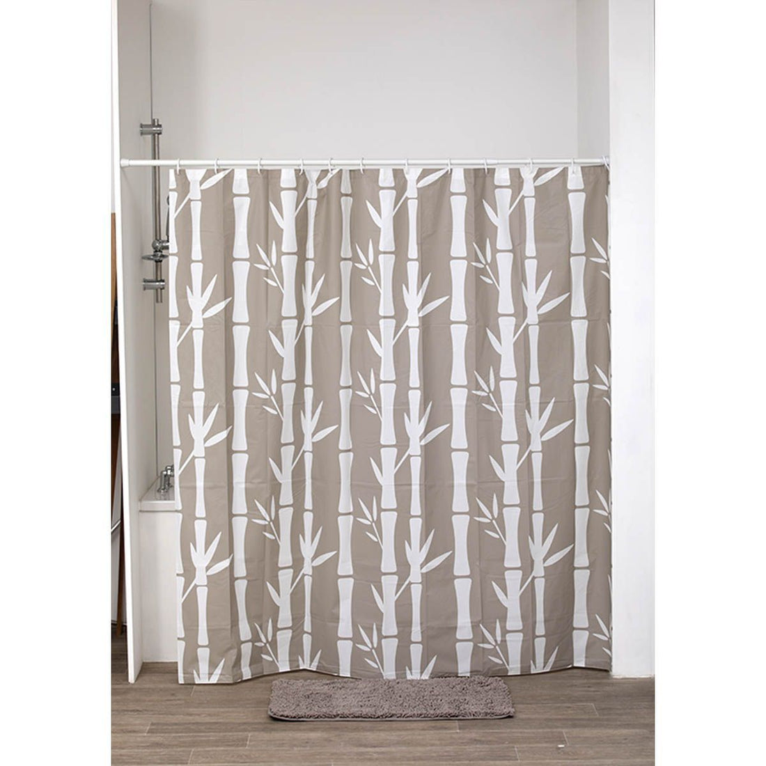 Perdea Duș PEVA 180x180 Cm + 12 Inele Albe Perdea - Bahia - ramosdecor