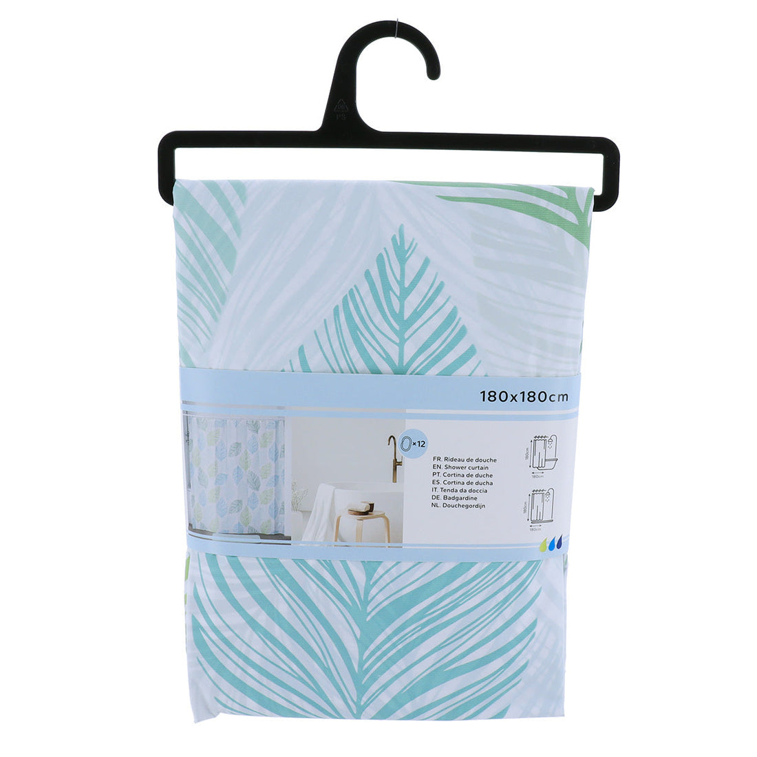 Perdea Duș PEVA 180x180 Cm + 12 Inele - Garden Party - ramosdecor