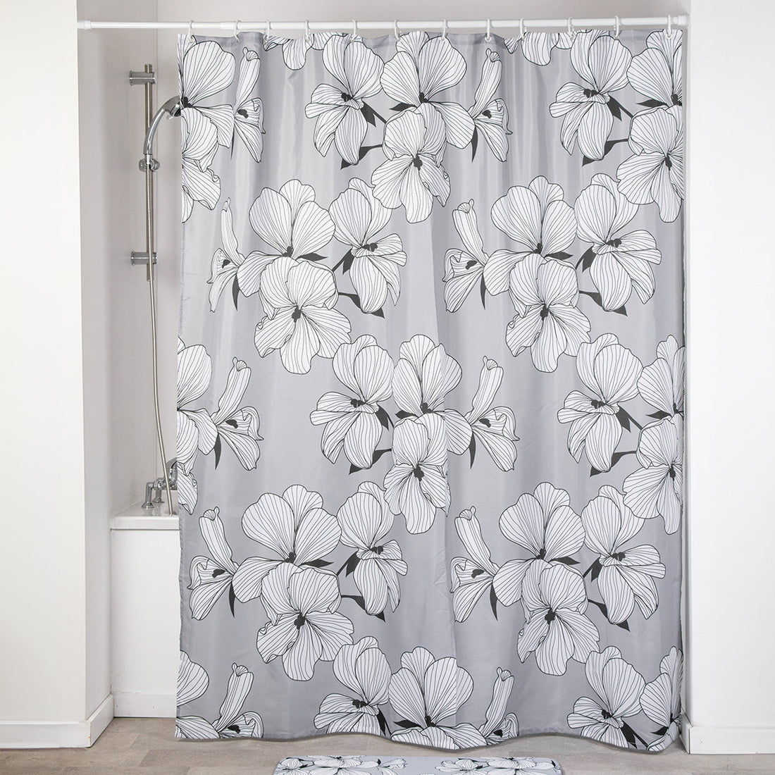 Perdea De Duș Poliester 180X200 Cm - Grey Ecrin - ramosdecor