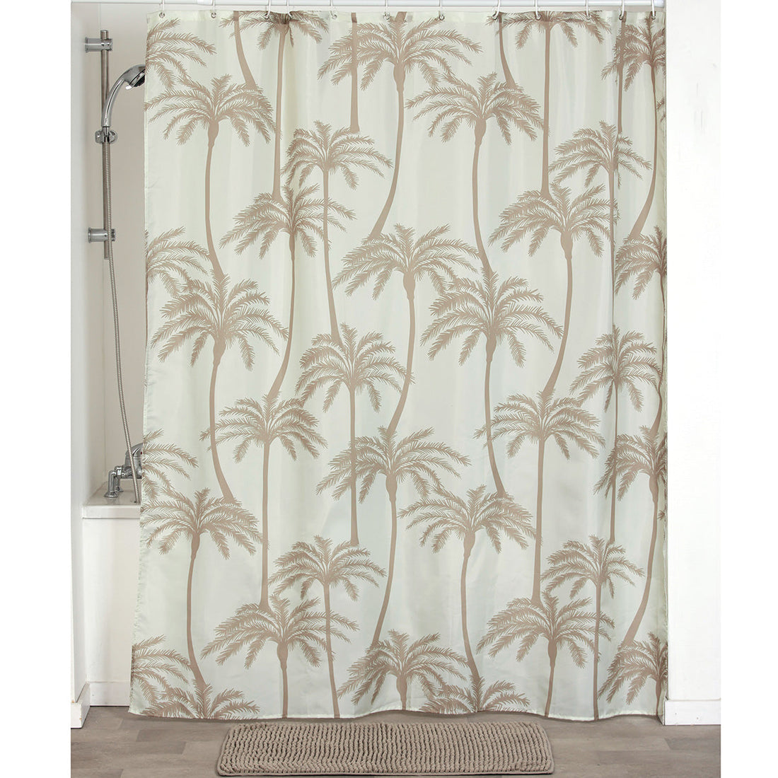Perdea Duș Poliester 180x200 cm - Miami Vibes, Cu 12 Inele PP Albe - ramosdecor
