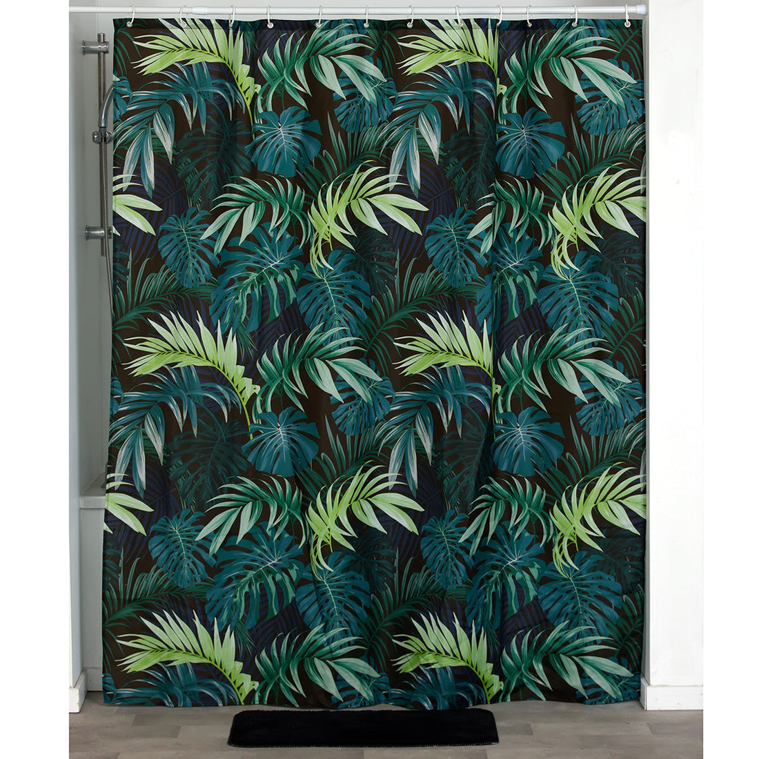 Perdea Duș Poliester 180x200 cm - Essential Nature, Cu 12 Inele PP Albe - ramosdecor