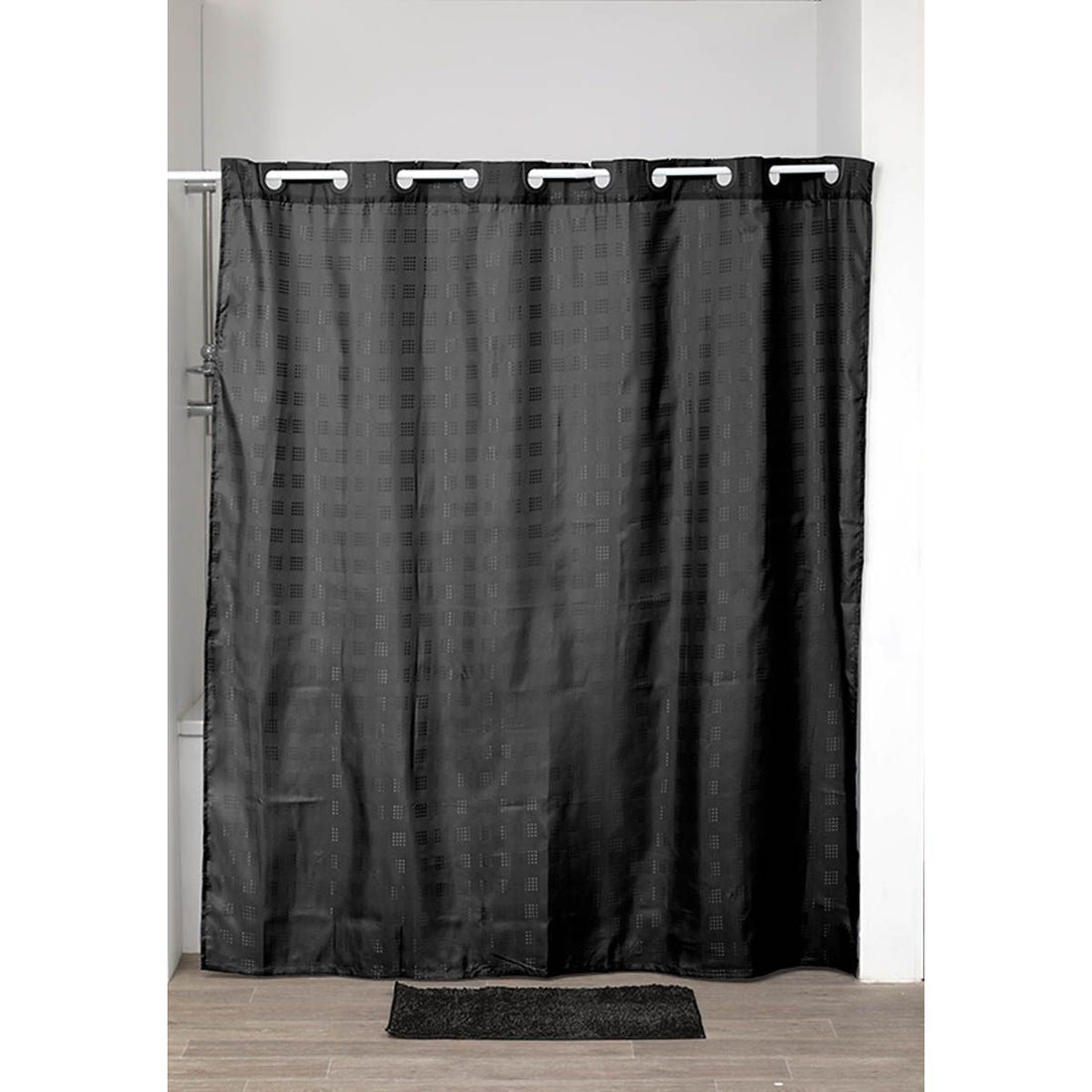 Perdea Duș Poliester Cu Inele 180x200 Cm - Negru - ramosdecor