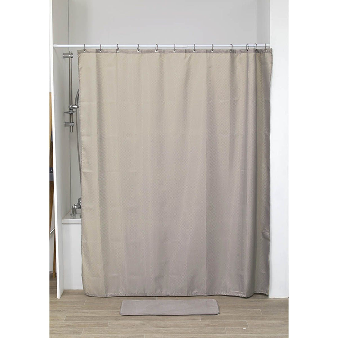 Perdea Duș Poliester Design Diamant 180x200 Cm - Taupe - ramosdecor