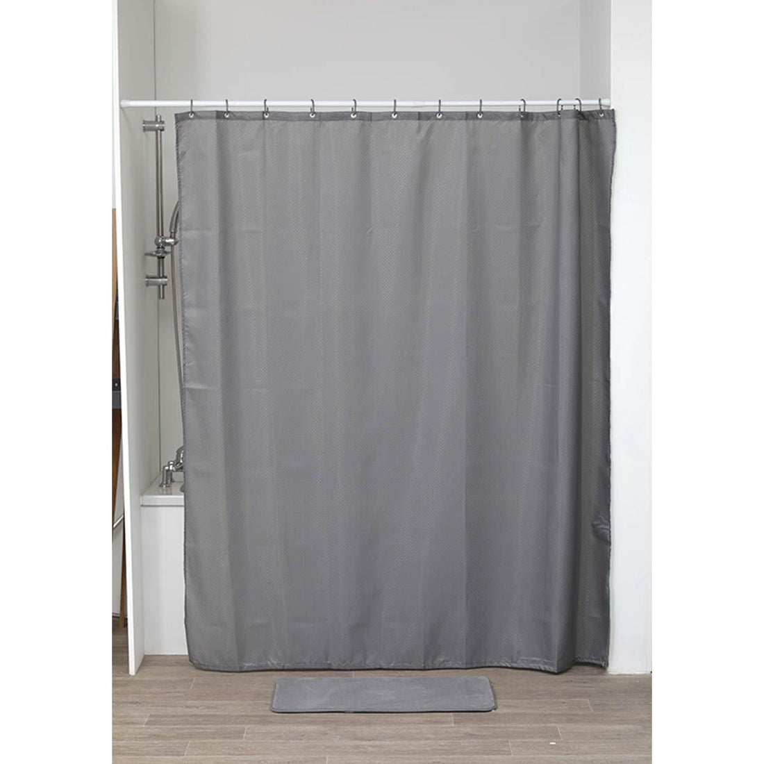 Perdea Duș Poliester Design Diamant 180x200 Cm - Gri - ramosdecor