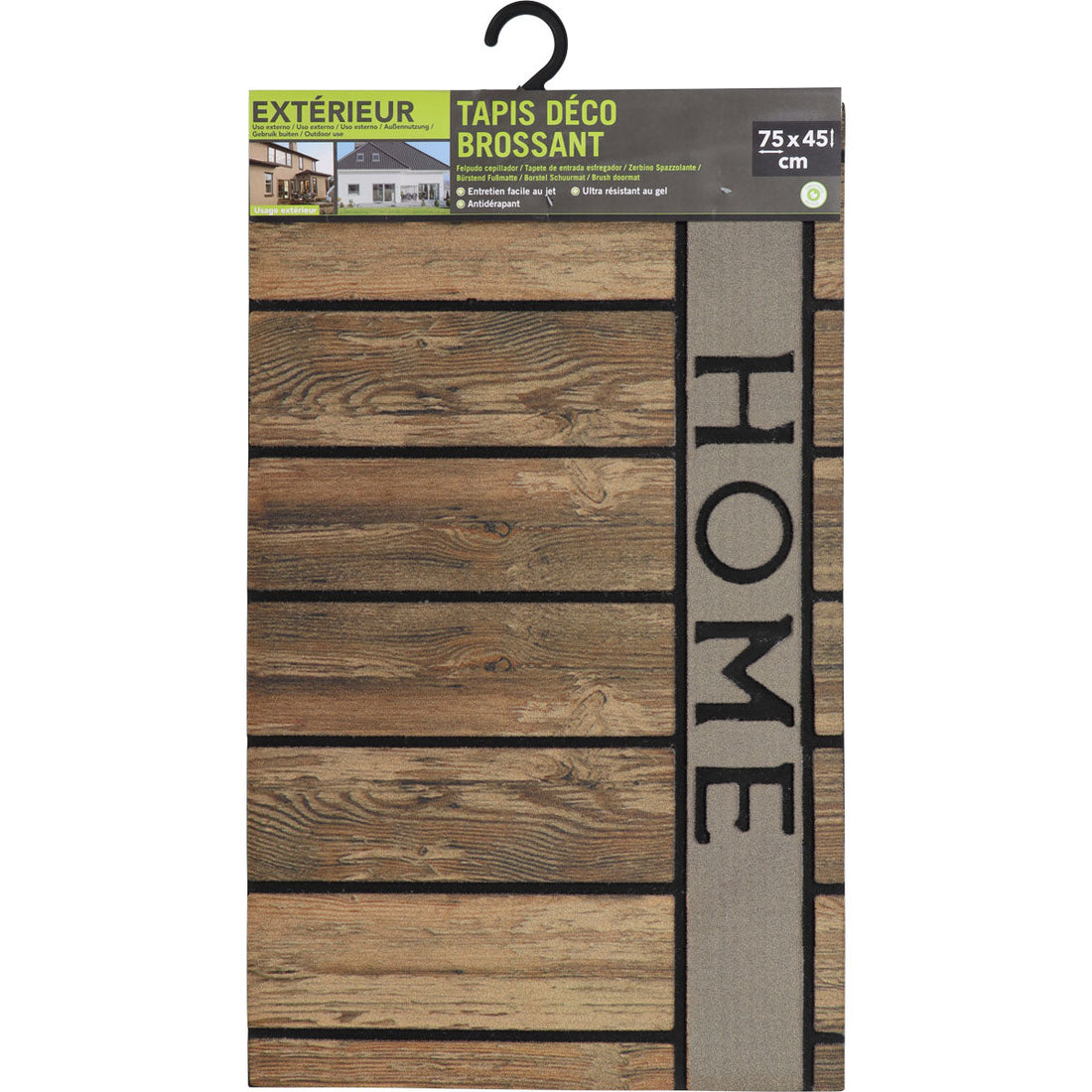Preș Intrare Home 45X75CM Cauciuc - Efect Lemn Maro - ramosdecor