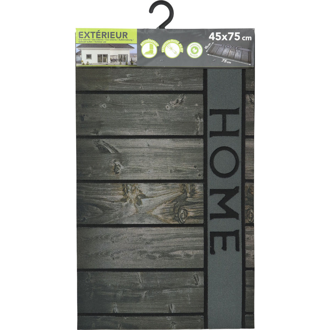 Preș Intrare Home 45X75CM Cauciuc - Efect Lemn Gri - ramosdecor