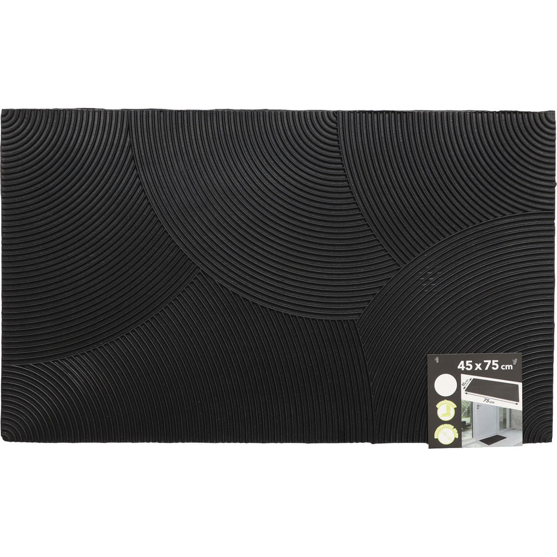 Preș Intrare Reversible 45X75CM Cauciuc - Negru - ramosdecor