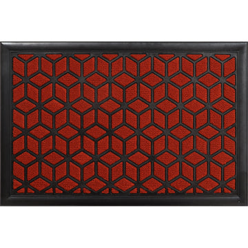 Preș Intrare Long Island 40X60CM Polipropilenă/Cauciuc - Roșu - ramosdecor