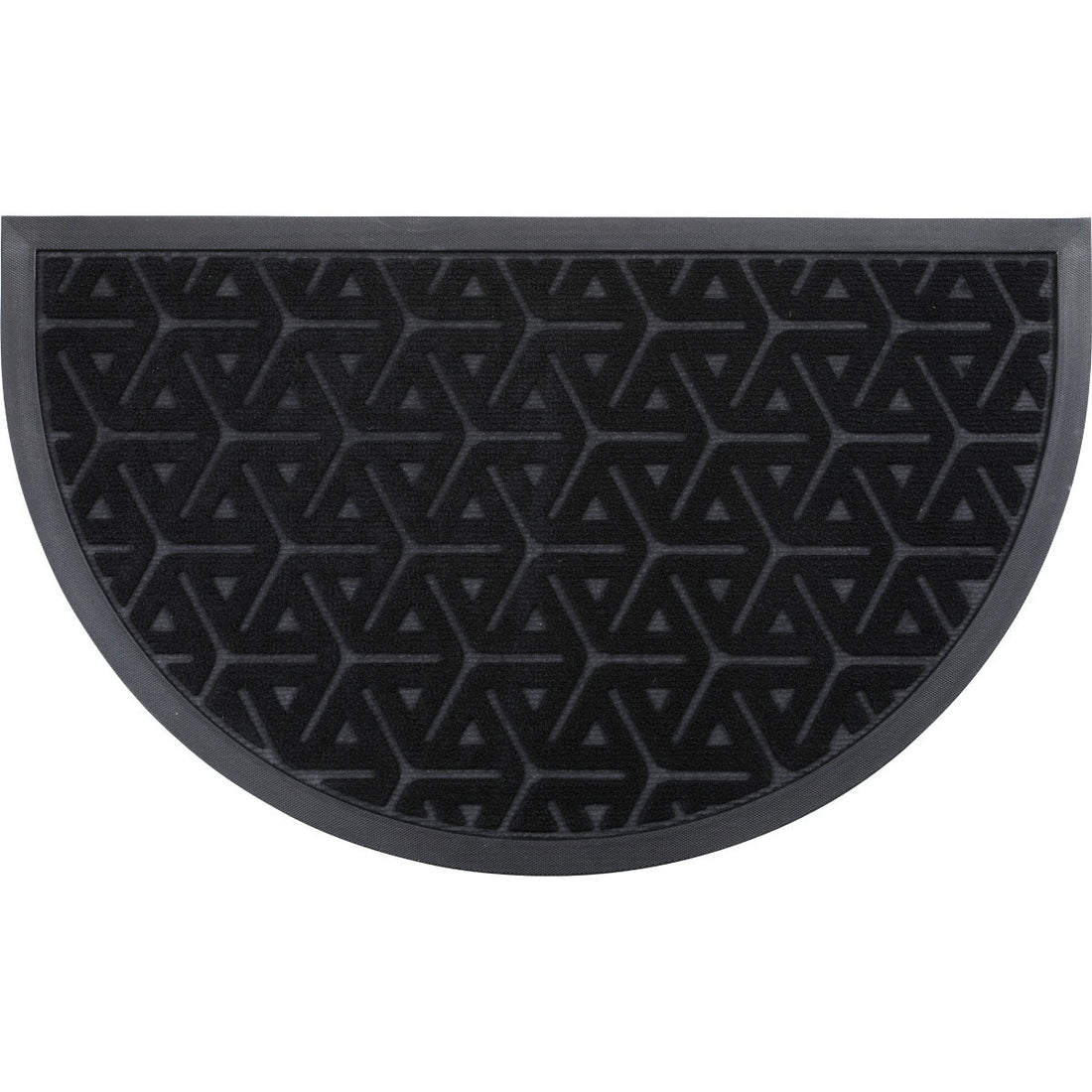 Preș Intrare Wilson Half-Moon 45x75CM Negru - Material Rezistent - ramosdecor