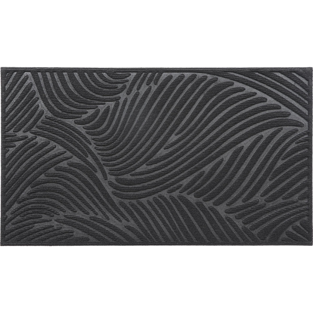 Preș Intrare Vague 43,5X75CM Poliester/Cauciuc - Negru - ramosdecor