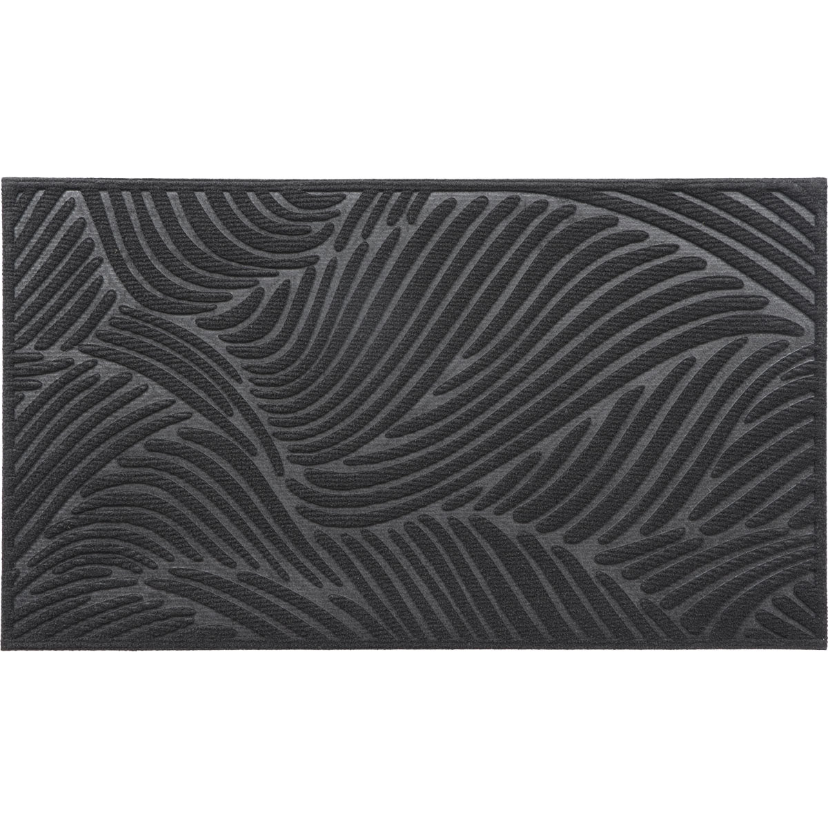 Preș Intrare Vague 43,5X75CM Poliester/Cauciuc - Negru - ramosdecor