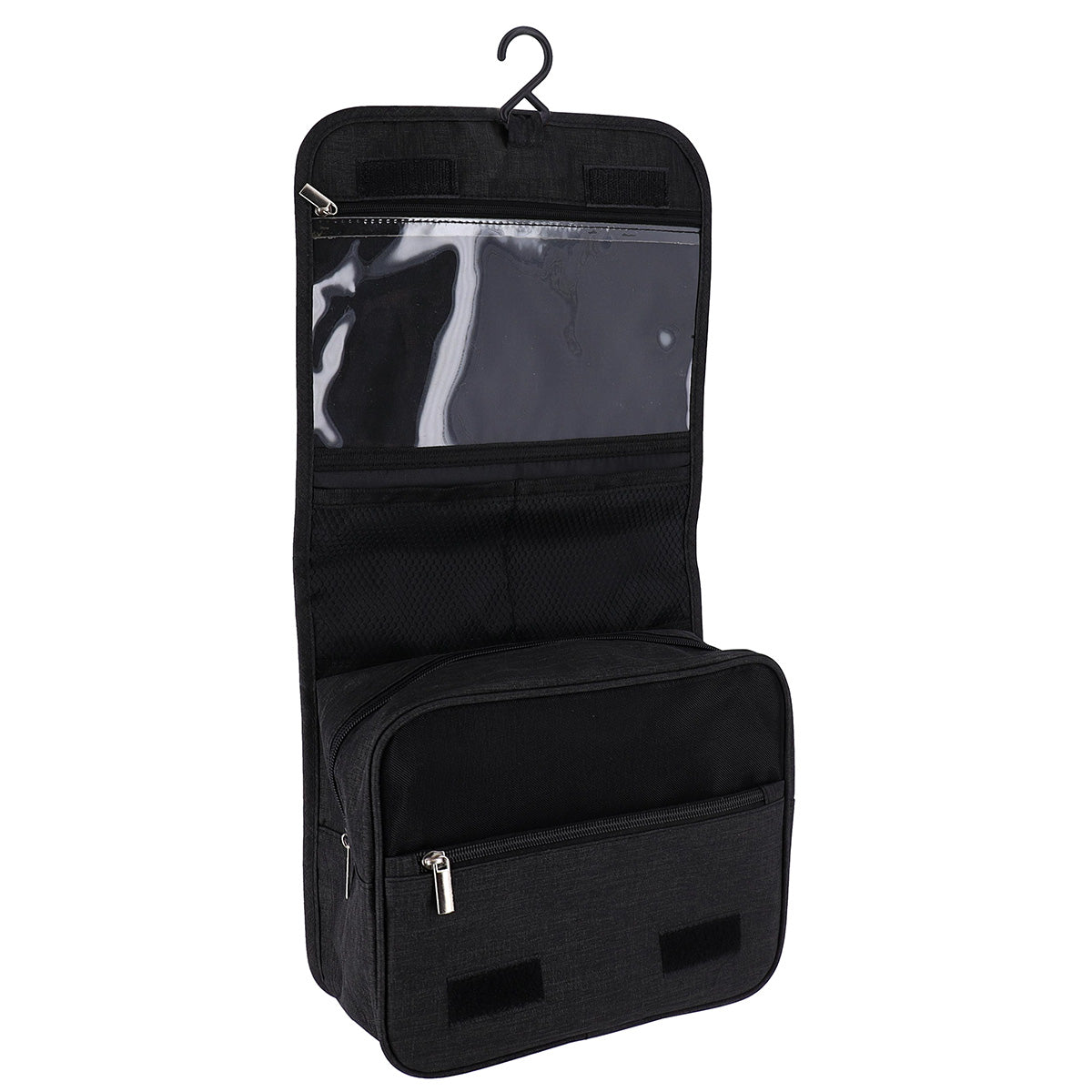 Geantă pentru Agățat cu Clapetă și Închidere cu Velcro Imprimat - Heather Black - ramosdecor