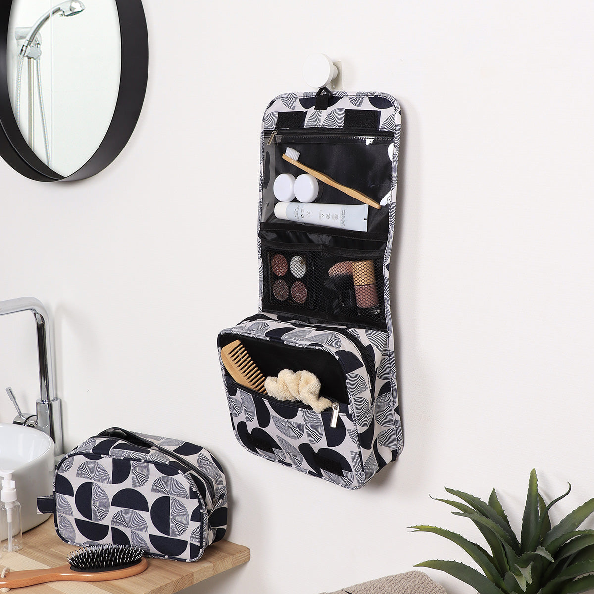 Geantă pentru Agățat cu Clapetă și Închidere cu Velcro Imprimat - Bilbao - ramosdecor