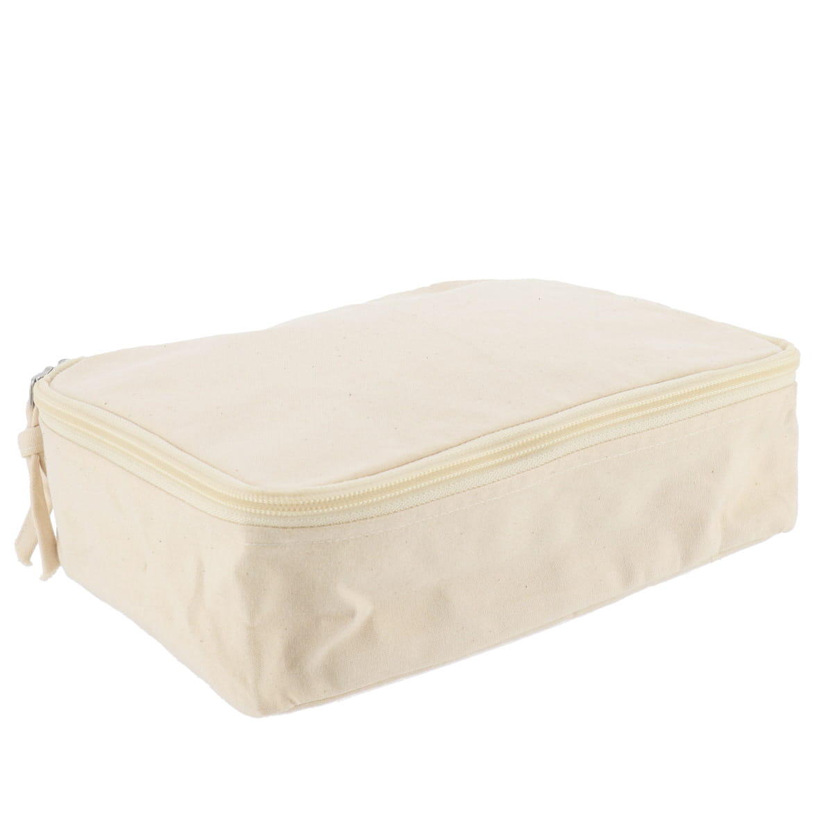 Geantă de Toaletă din Bumbac cu Fermoar și Organizatoare - Natural - ramosdecor