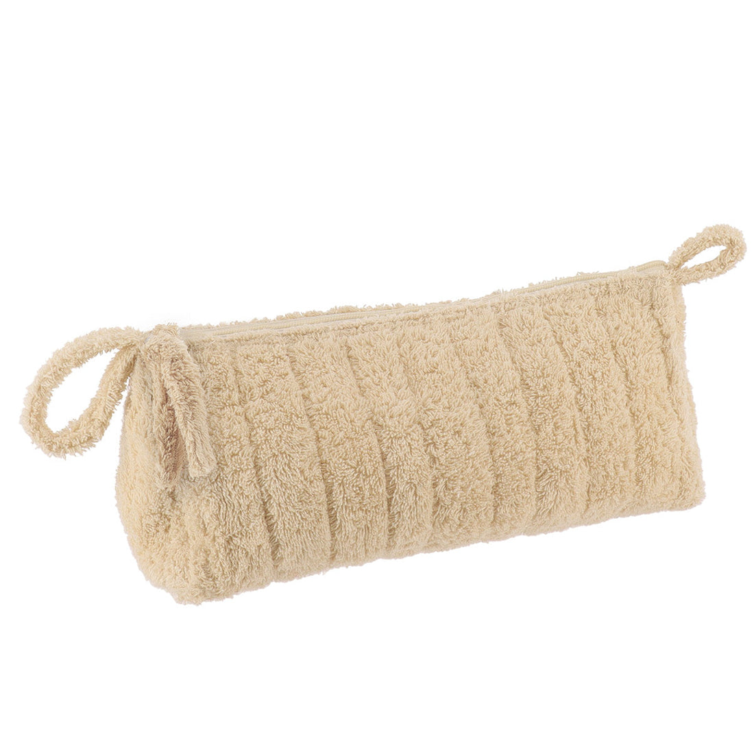 Geantă de Machiaj din Bumbac Efect Catifelat - Natural - ramosdecor