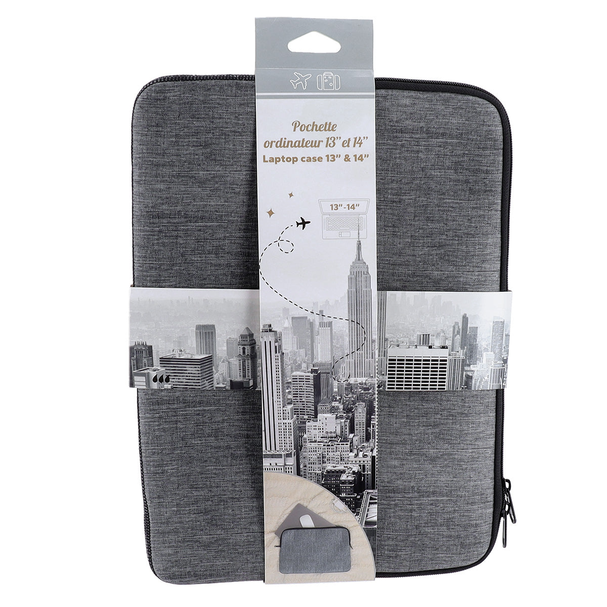 Geantă Imprimată pentru Laptop - Heather Grey - ramosdecor