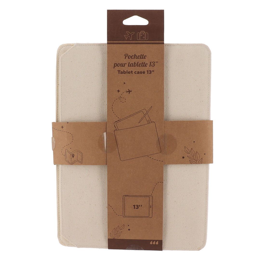 Geantă pentru Tabletă din Bumbac - Natural - ramosdecor