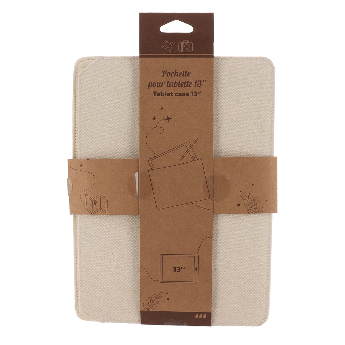 Geantă pentru Tabletă din Bumbac - Natural - ramosdecor