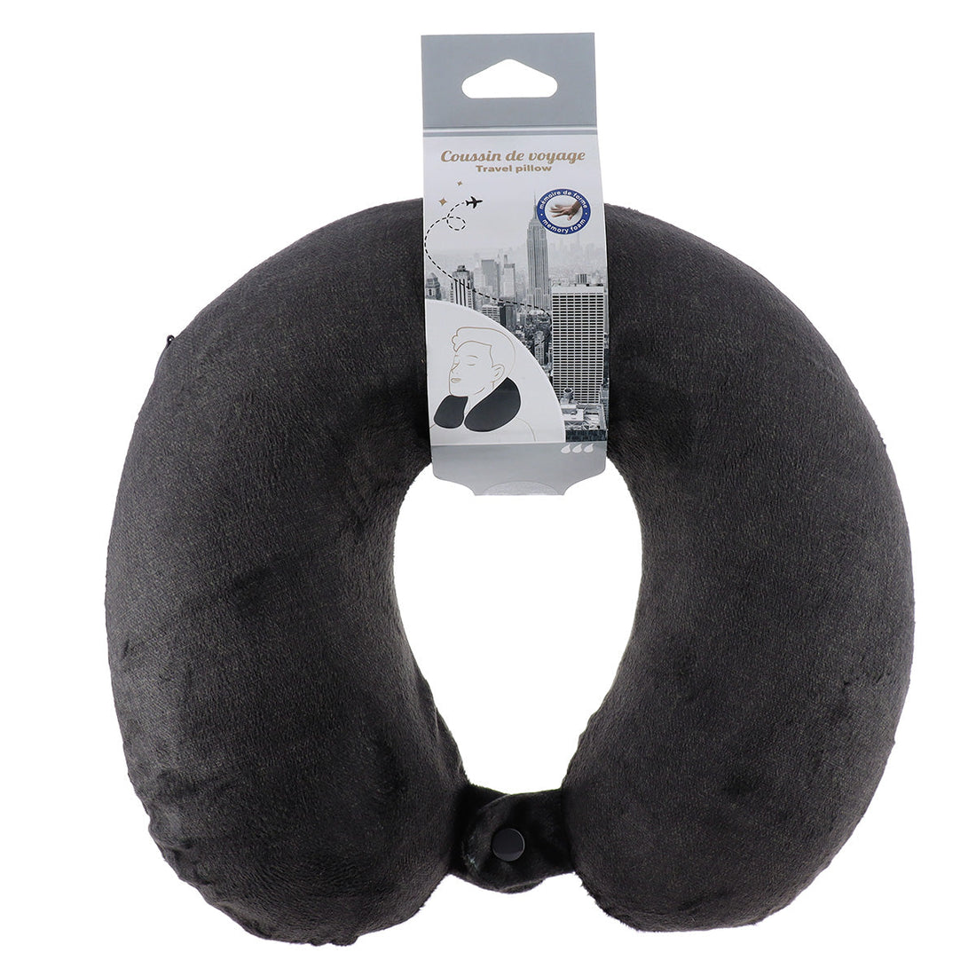 Pernă Călătorie din Spumă cu Memorie - Heather Black - ramosdecor