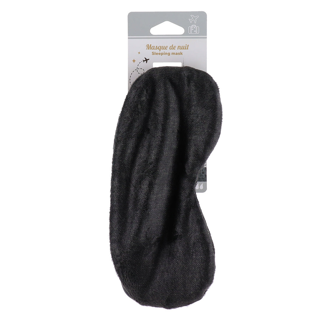 Mască de Dormit din Catifea Imprimată - Heather Black - ramosdecor