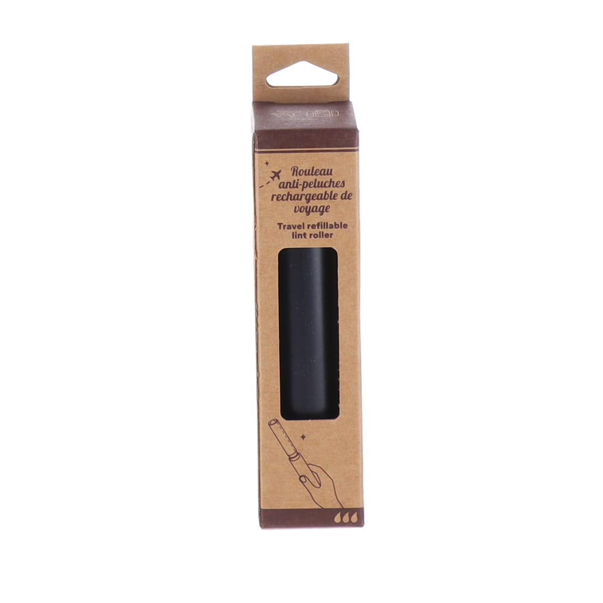 Roller de Scame pentru Călătorie din PP și Hârtie - Negru - ramosdecor