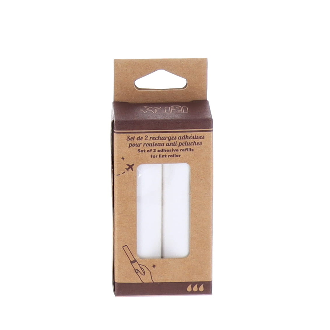 Set de 2 Tuburi de Hârtie pentru Role de Scame - Albe - ramosdecor