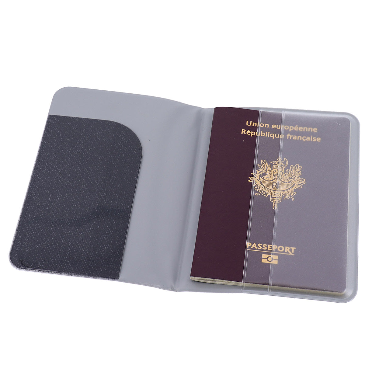 Husă de Pașaport Imprimată din PVC - Heather Black - ramosdecor