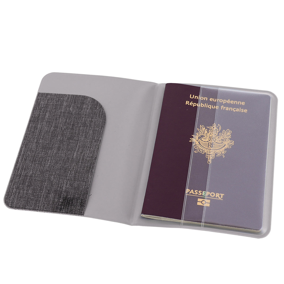 Husă de Pașaport Imprimată din PVC - Heather Grey - ramosdecor