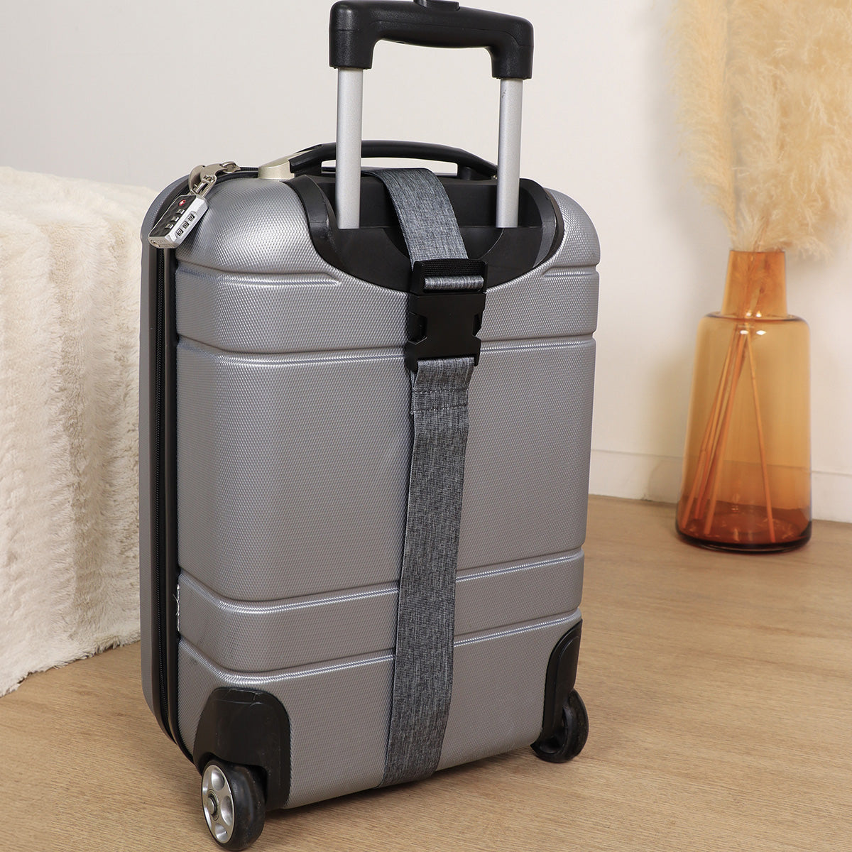 Bretea Reglabilă de Bagaj din Poliester Imprimat - Heather Grey - ramosdecor