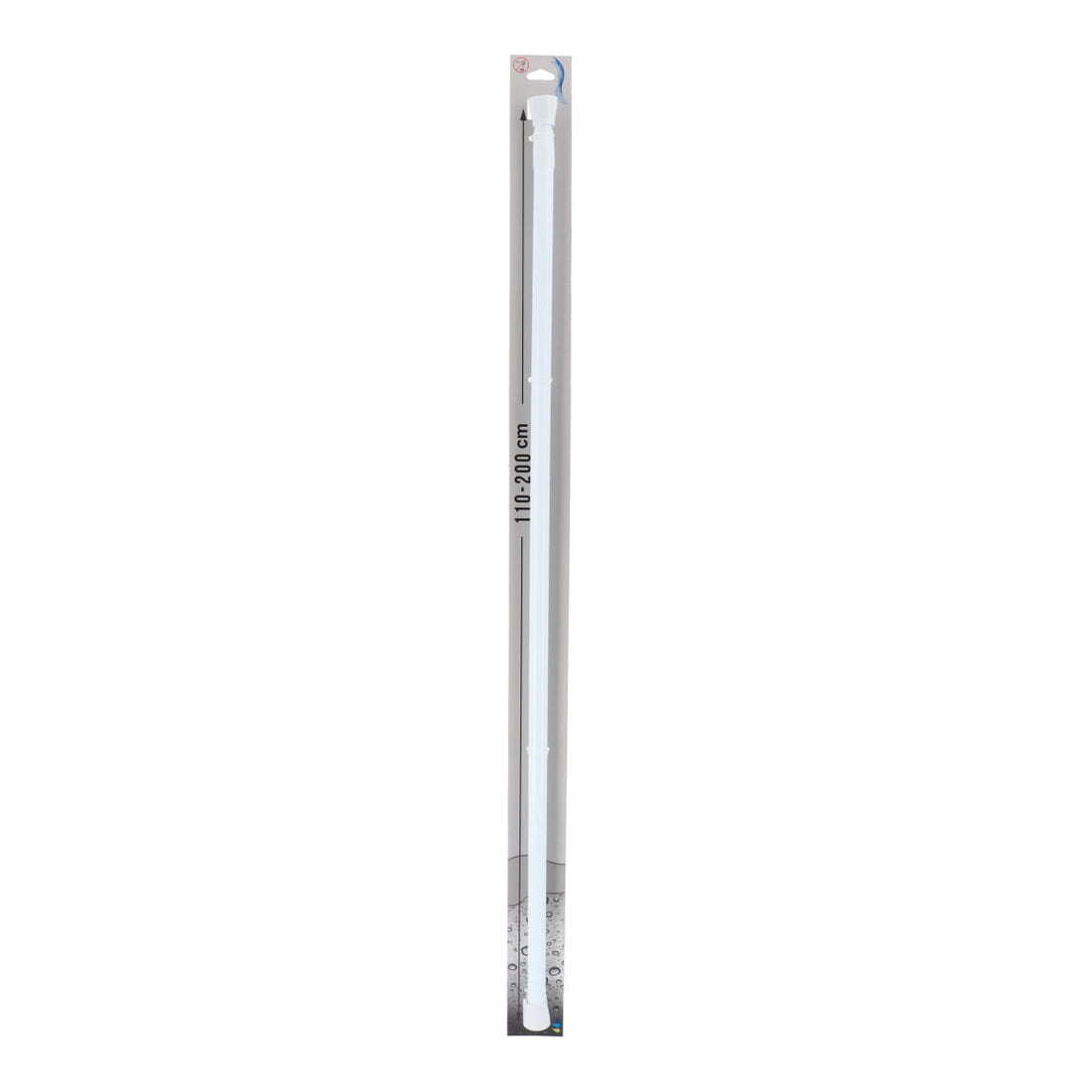 Bară De Perdea De Duș Din Aluminiu 110-200 Cm - Albă - ramosdecor